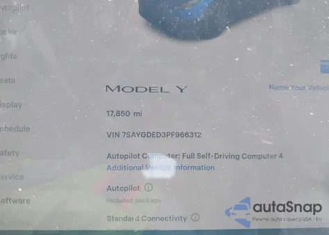 2023 Tesla Model Y Rwd z USA, uszkodzony, nr VIN 7SAYGDED3PF966312